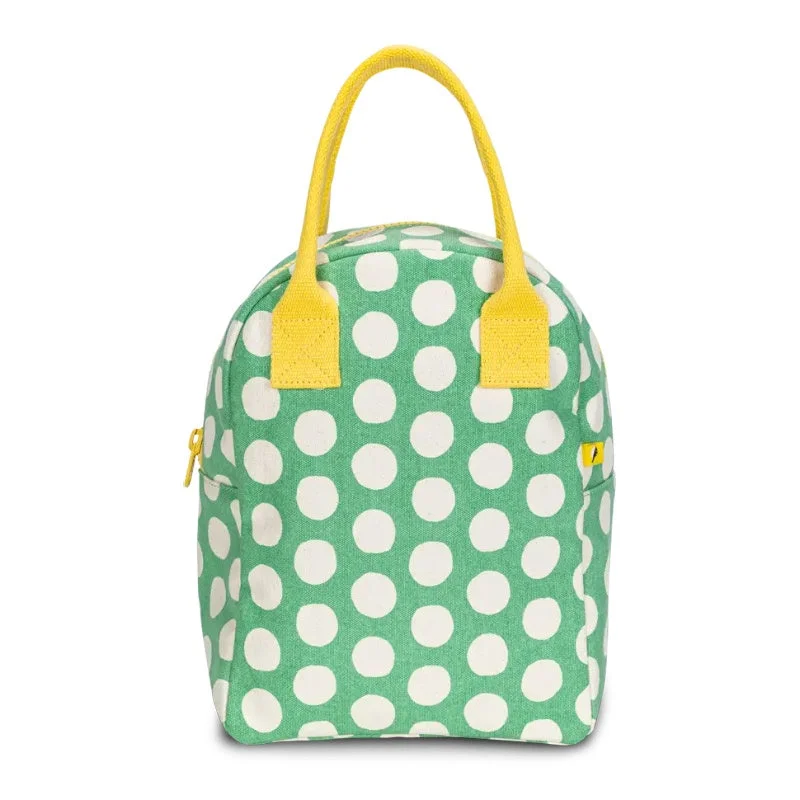 Inspired Bags For Affordable Luxury Fluf Zipper Lunch Bag - Dot Green