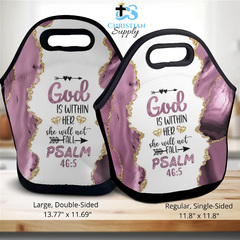 Bags With Discounts God is Within Her She Will Not Fall 2 Lunch Bag