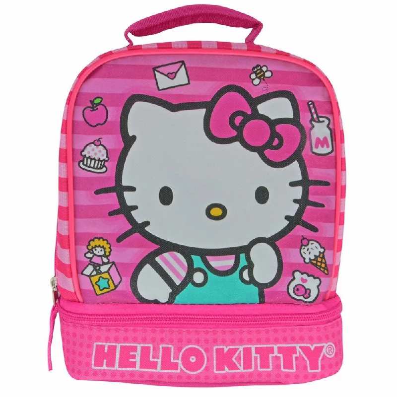 Evening Events Hello Kitty Yummy+Stripe Drop Bottom Lunch Bag