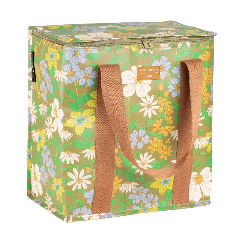 Rustic Bags For Outdoor And Nature-Inspired Looks Kollab Cooler Bag - Sage x Clare Floria