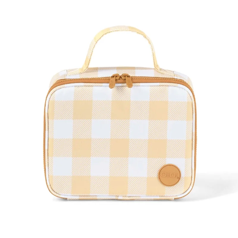 Inspired Bags For High-End Fashion Mini Insulated Lunch Bag/Pumping Bag - Beige Gingham