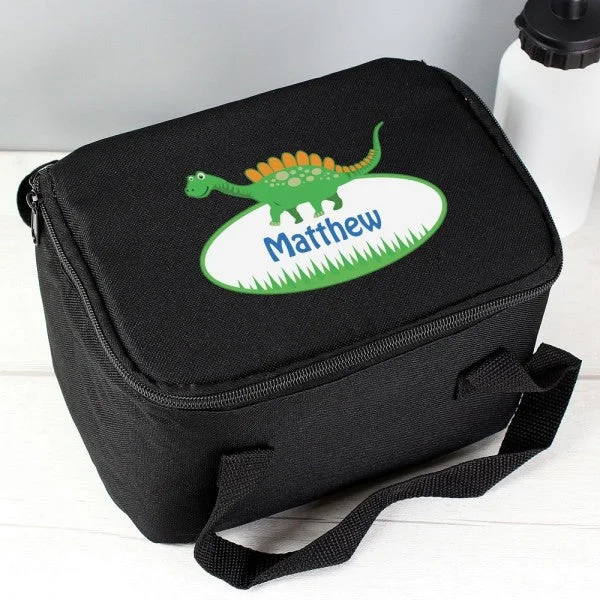 High-Quality Bags On Flash Sale Personalised Dinosaur Black Lunch Bag