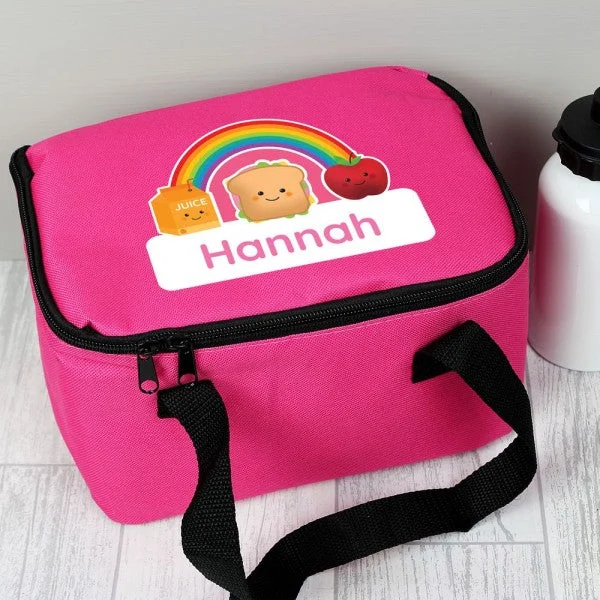 Stylish Bags For Fashion Bloggers With Promotions Personalised Healthy Eating Pink Lunch Bag