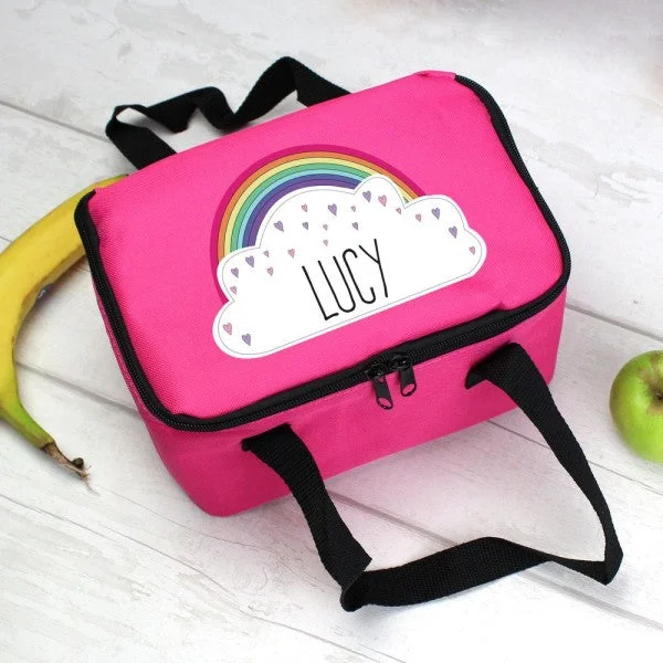 Limited-Time Offer On Trendy Bags Personalised Rainbow Pink Lunch Bag