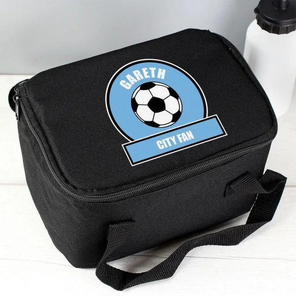 Affordable Handbags Personalised Sky Blue Football Fan Lunch Bag