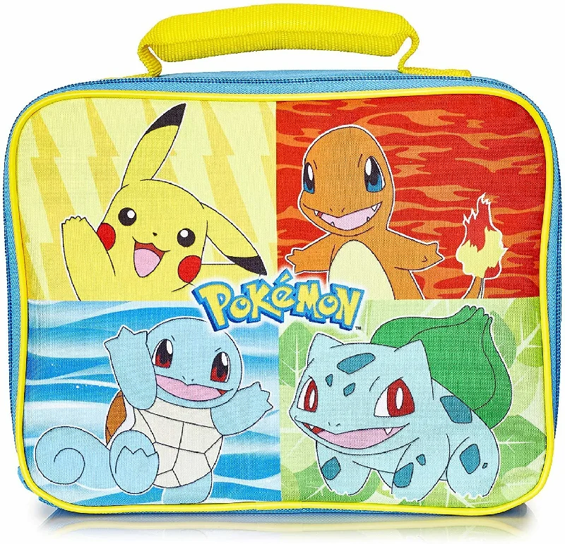 Eco-Friendly Bags For Sustainable Fashion Lovers Pokemon Lunch Box Kids, Insulated Lunch Bag for School (Blue)