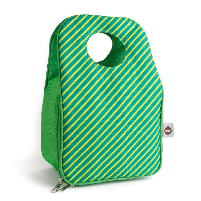 Stylish Yet Affordable Bags Lunch Tote | Green Stripe