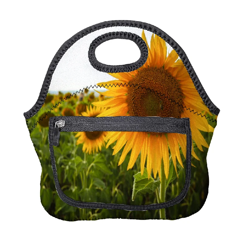 High-Quality Bags On Flash Sale Sunflowers Lunch Bag with Zip Pocket