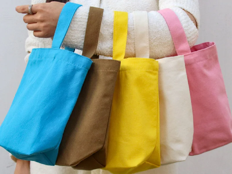 Lightweight Bags With Clearance Prices Wholesale Cheap Canvas Lunch Tote Bags with Bottom Gusset